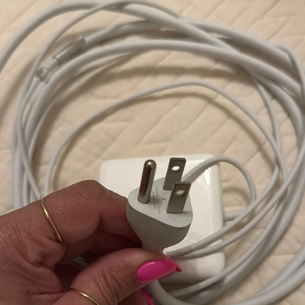 Apple White Charging Cable and Adapter